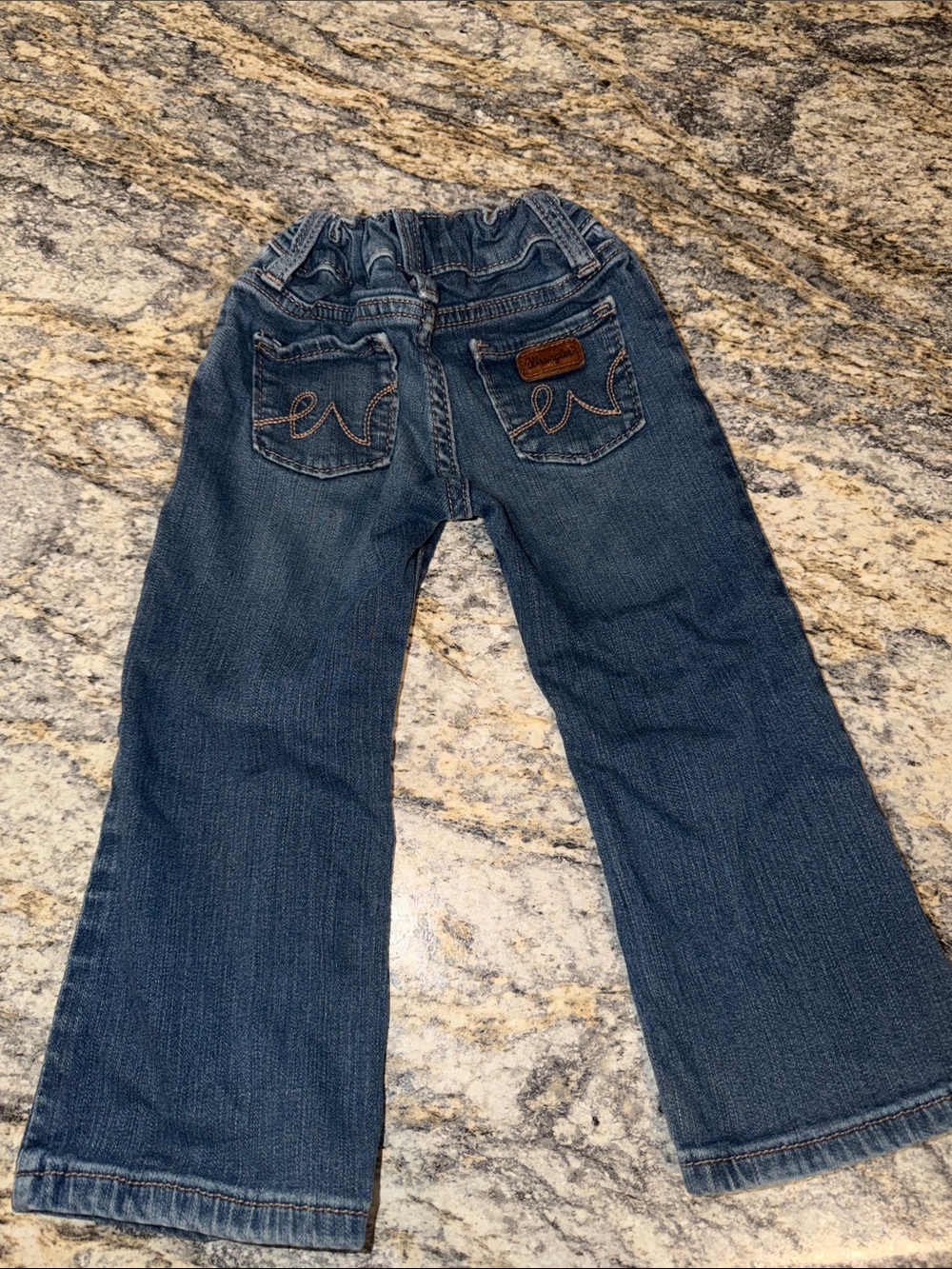 Kids Wrangler Dark Blue Denim Jeans with Elastic Waist
